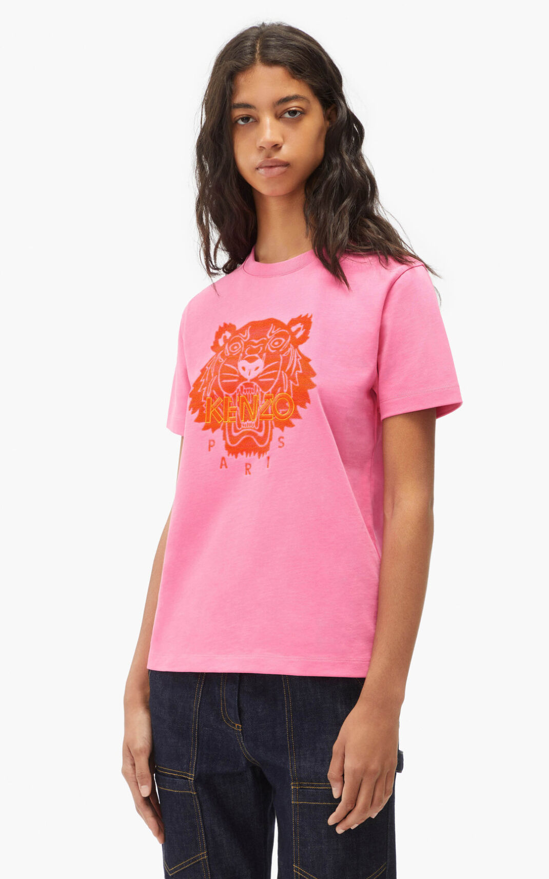 Kenzo Loose Tiger Ženska Majice Roza SI-5965608